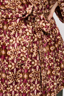 Veste Rera Beige Et Bordeaux