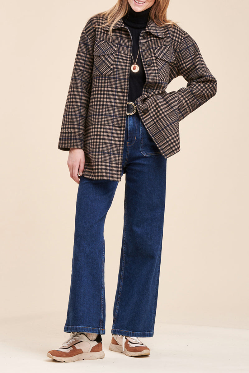 Chaqueta de Lana Rofi Marrón