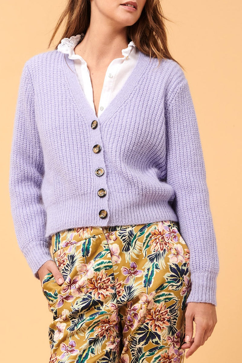Chaleco De Mohair Cory Malva