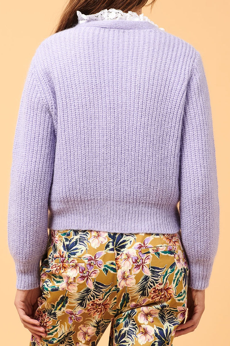 Chaleco De Mohair Cory Malva