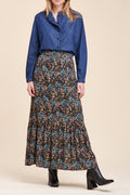 La Fée Maraboutée - Cima High-Waist Long Skirt Black