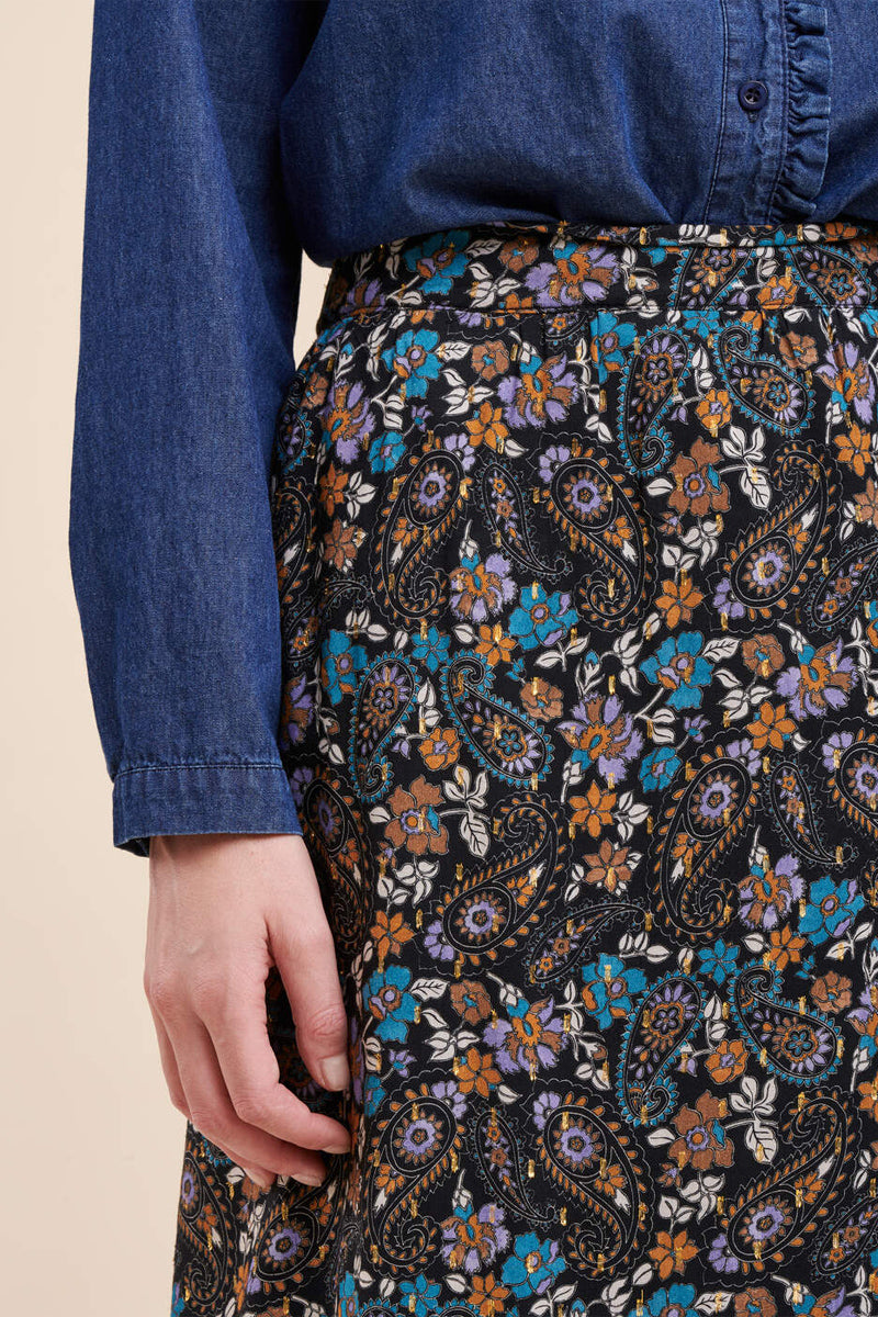 La Fée Maraboutée - Cima High-Waist Long Skirt Black