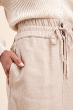 La Fée Maraboutée - Jupe Midi Taille Haute Ricky Beige