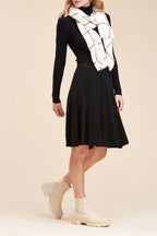 La Fée Maraboutée - Rodez Black High-Waisted Pleated Skirt