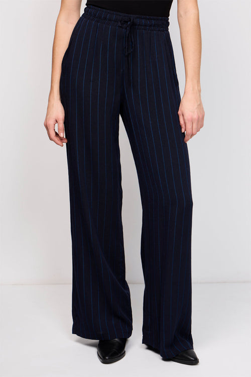 Wide Legs Bacchia Trousers Navy Blue