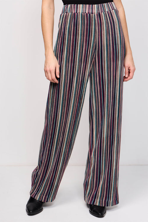 Purina Pink And Blue Wide Legs Pants