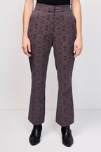 Rave Blue and Orange Flare Trousers