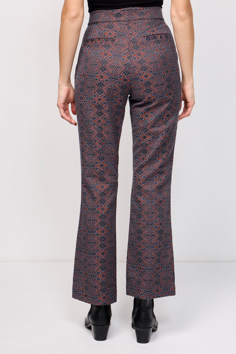 Rave Blue and Orange Flare Trousers