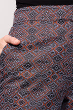 Rave Blue and Orange Flare Trousers