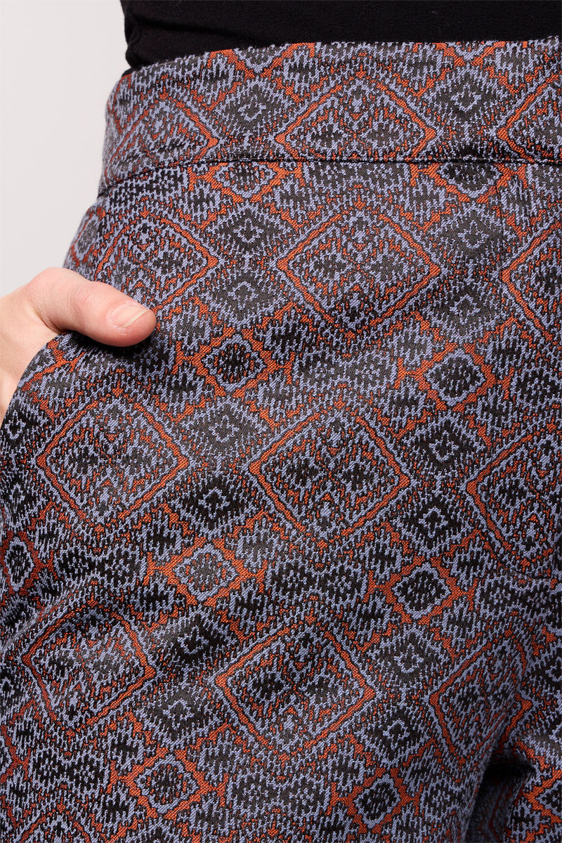 Rave Blue and Orange Flare Trousers