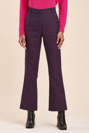 Pantalon Bootcut Taille Haute Rave Bleu Marine Et Violet