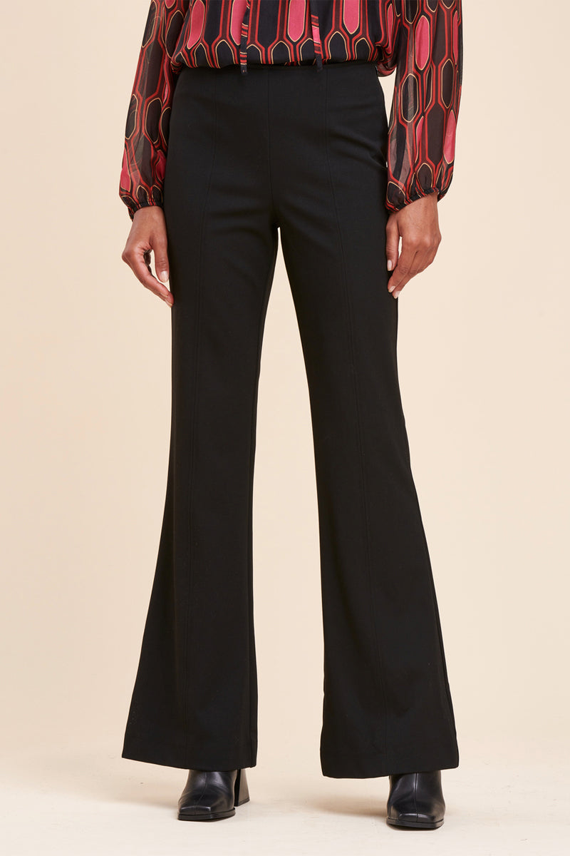 Pantalones acampanados de talle alto Recall Negros
