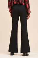 Pantalones acampanados de talle alto Recall Negros