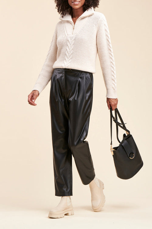 Black Rejoui Carrot Trousers