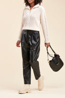 Black Rejoui Carrot Trousers