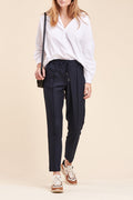 Pantalon Carotte Risar Bleu Marine