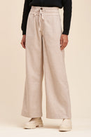 Pantalon Wide Legs Taille Haute Rostand - Beige