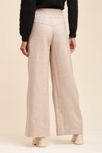 Pantalon Wide Legs Taille Haute Rostand - Beige