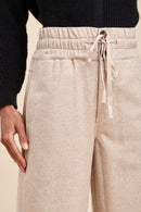 Pantalon Wide Legs Taille Haute Rostand - Beige