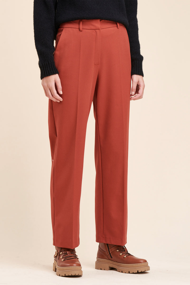 Chino Talle Alto Ryobi Rojo Ladrillo