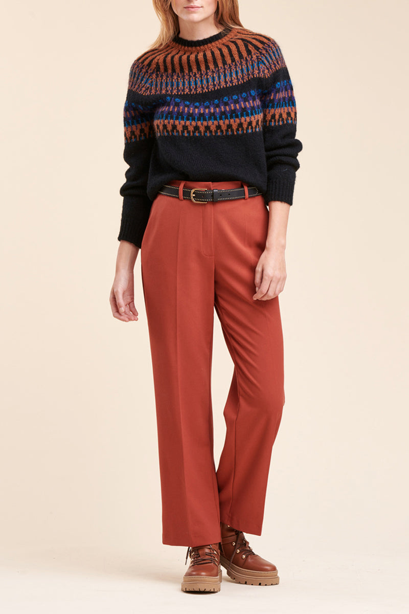 Chino Talle Alto Ryobi Rojo Ladrillo