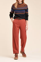 Chino Talle Alto Ryobi Rojo Ladrillo