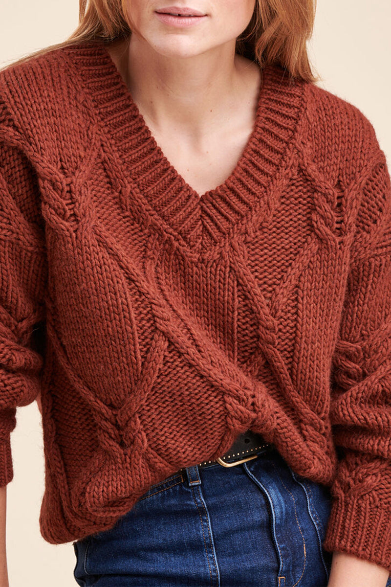 Pull Rugby Marron