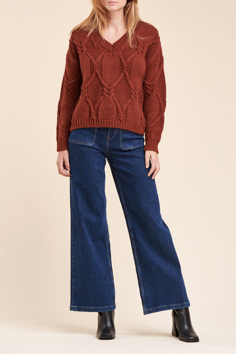 Pull Rugby Marron