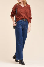 Pull Rugby Marron