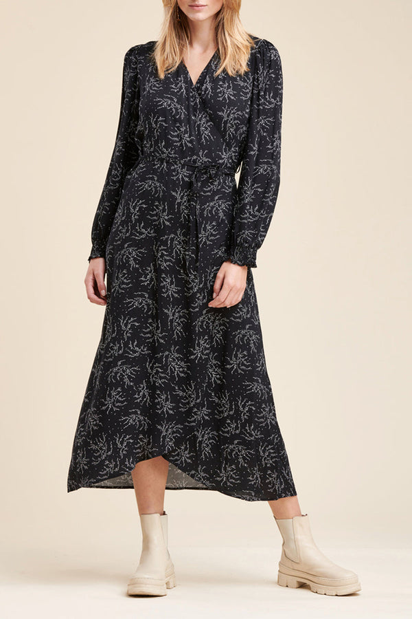 La Fée Maraboutée - Cadaloa Black Wrap Dress