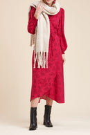 Cadaloa Fuchsia Wrap Dress