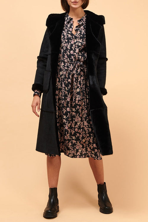 Carcan Hooded Coat Black