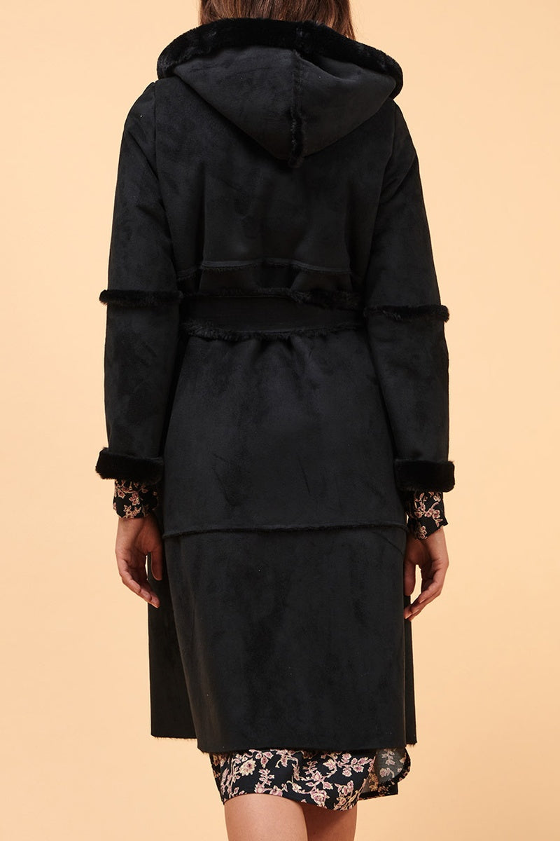 Manteau À Capuche Carcan Noir