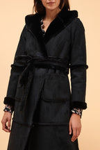 Manteau À Capuche Carcan Noir