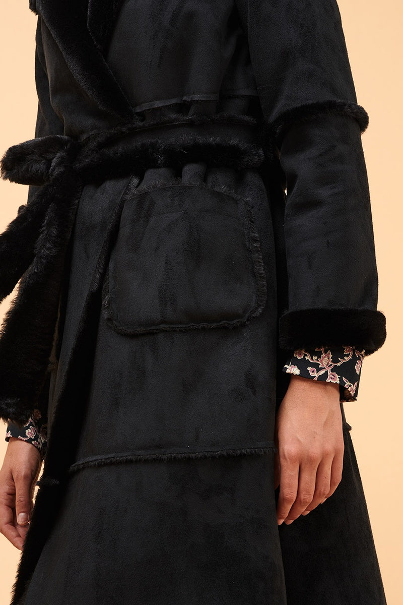 Manteau À Capuche Carcan Noir
