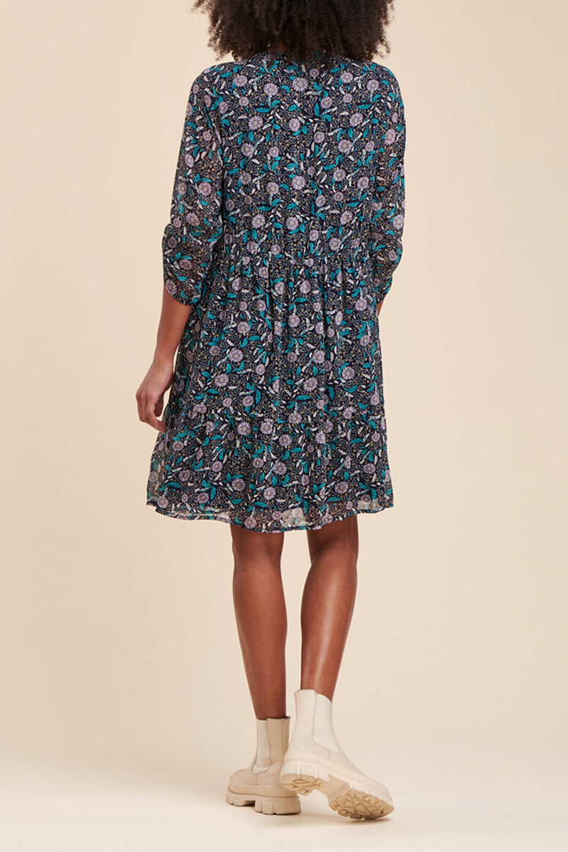 Carta Navy Blue Skater Dress