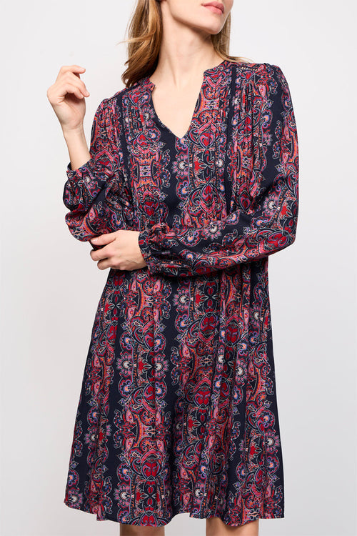 Red And Purple Changal Shift Dress