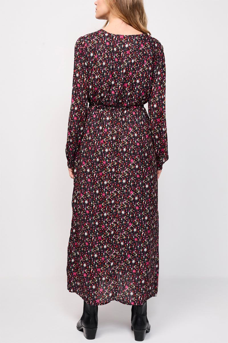 Robe Longue Prita Rose Et Blanc