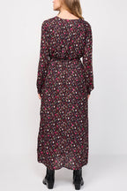 Robe Longue Prita Rose Et Blanc