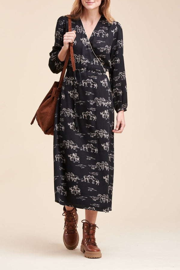 La Fée Maraboutée - Radama Black Wrap Dress