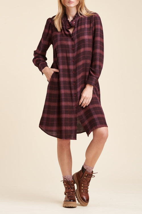 Vestido Camisa Rocky Burdeos
