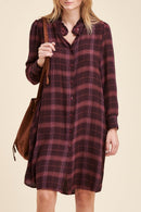 Vestido Camisa Rocky Burdeos