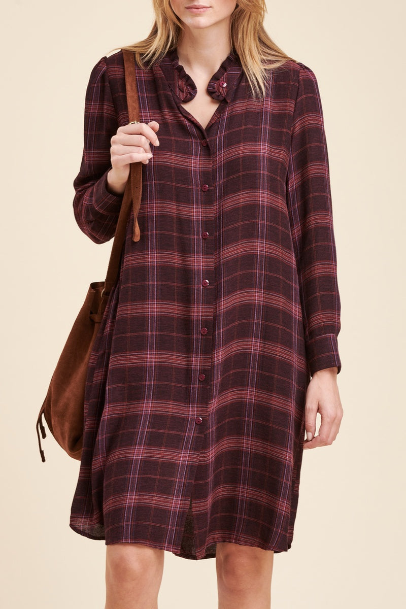 Vestido Camisa Rocky Burdeos