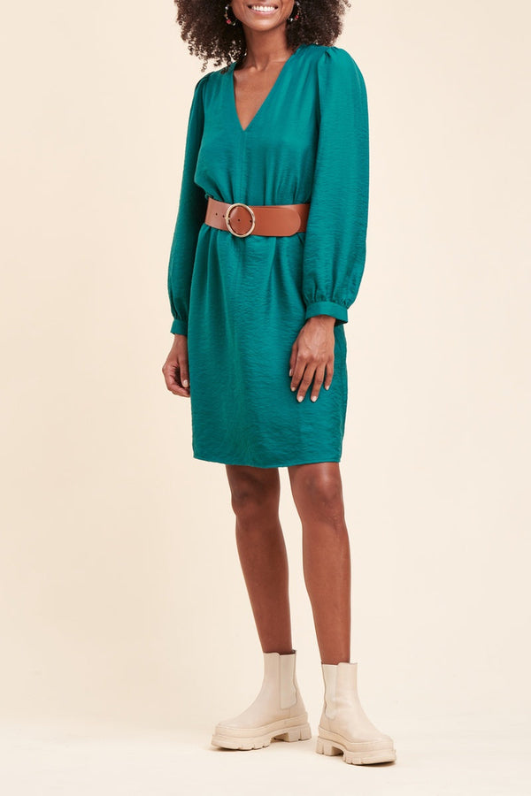 La Fée Maraboutée - Robe Droite Roma Bleu Canard