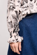 Blouse Colette Beige Et Noir