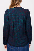Ink Blue Blouse Tops