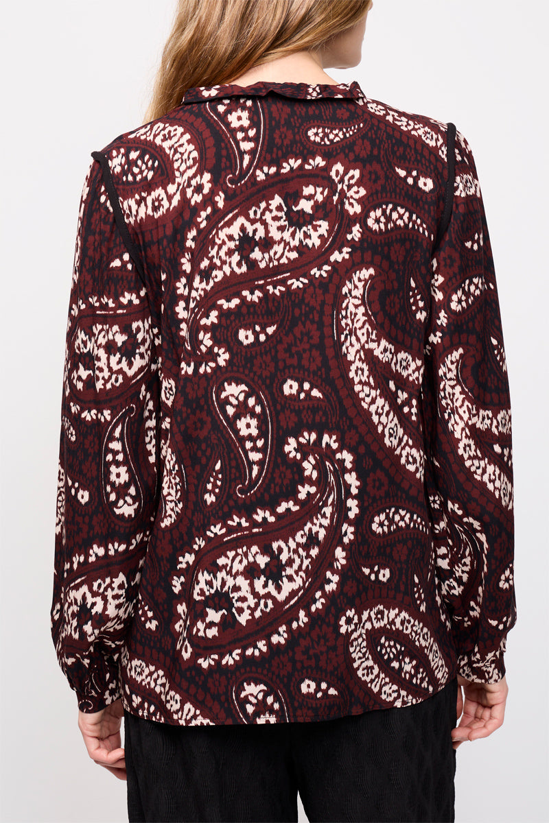 Riley Blouse Burgundy