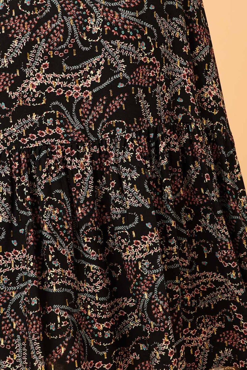 La Fée Maraboutée - Cima Black High-Waist Midi Skirt