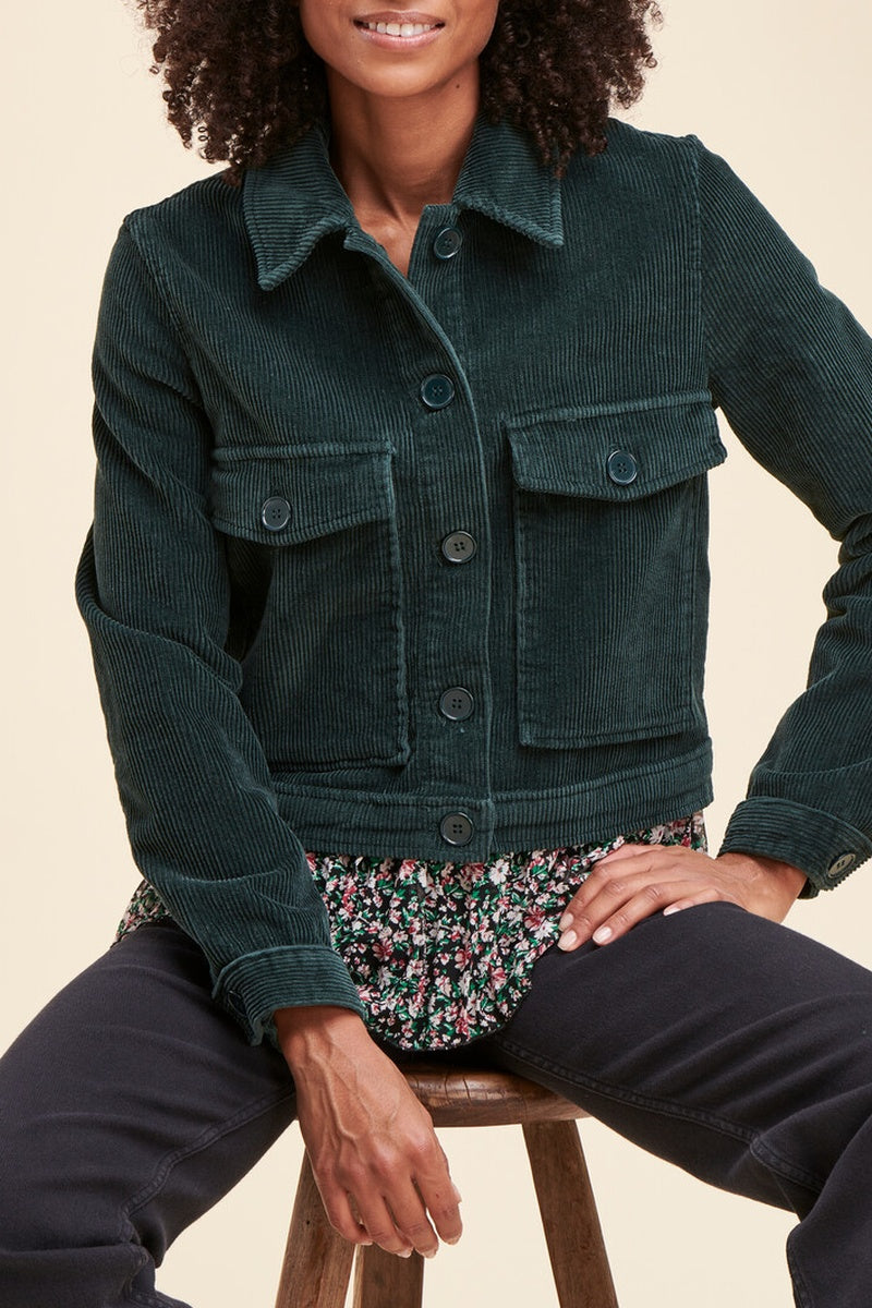 Papete Bottle Green Corduroy Jacket