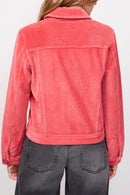 Veste En Velours Côtelé Papete Rouge Brique